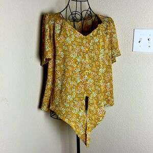 Floral Yellow Blouse